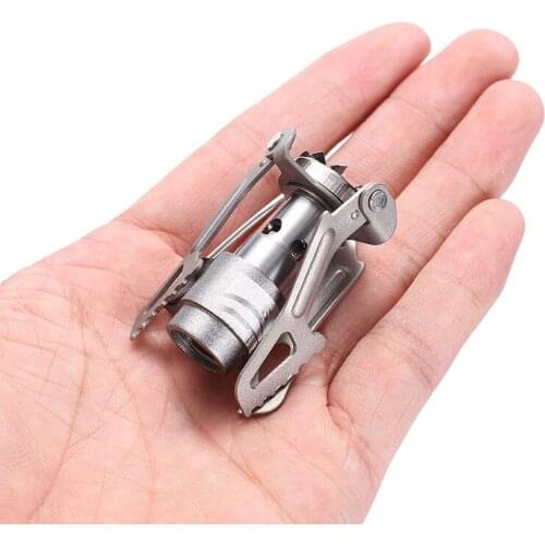 Portable Mini Camping Titanium Stove Outdoor Gas Stove Survival Furnace Stove Pocket Picnic Cooking Gas Burner
