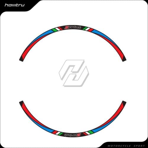 Scooter 12" Wheel Reflective Sticker Kit Case for Piaggio Vespa Sprint 50 150 150S 12 Inch Rim Decals