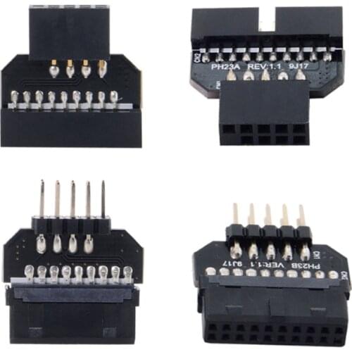 USB Adapter USB2.0 9 Pin Female to USB3.0 19/20Pin Male Header Male Female Motherboard Adapter USB 3.0 Connector