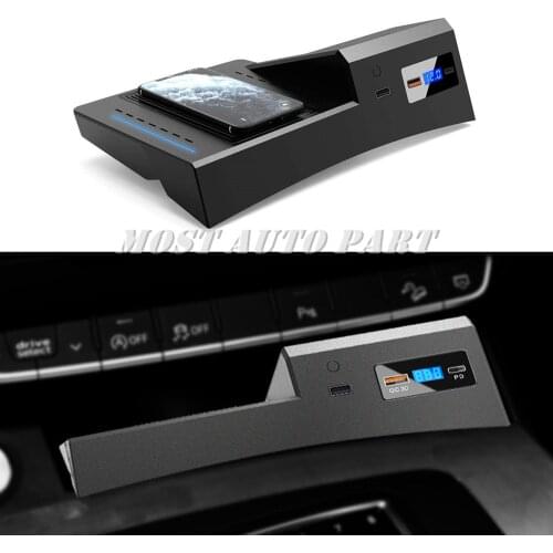 Interior Car Wireless Charger Phone Charger Center Console Trim For Audi Q5 2017-2021 1pcs