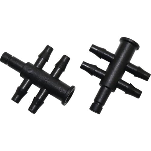 30 Pcs 4.5mm To 4-way 3/5mm Barbed Hose Splitters Garden Watering Irrigation Pipe Tube Connection Accessories Gardening Supplies