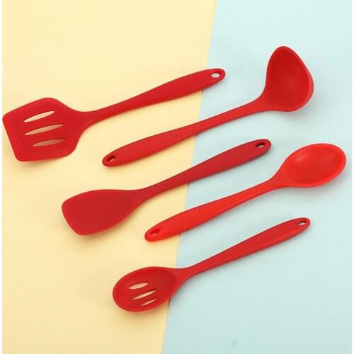 5pcs/set Kitchen Utensils,Cooking Utensil Set Spatula, Spon, Ladle, Spaghetti Server, Slotted Turner. Kitchen Cooking Tools