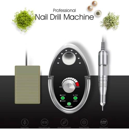Kuantin Nail Drill Machine 35000RPM Manicure 65W Electric Nail Gel For Nail Art Gel Polish Tools