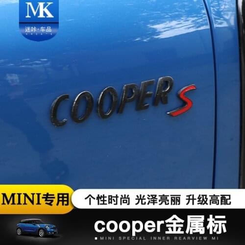 1pcs zinc alloy Car Emblem Metal stickers Car rear trunk decoration sticker Car badge car styling for BMW MINI cooper F/R series