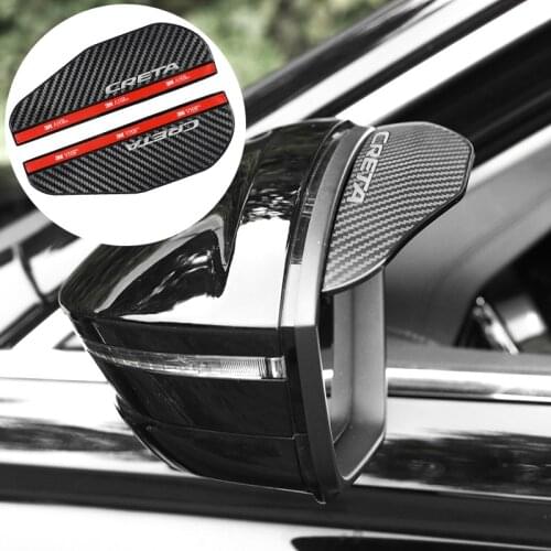 Car Side Rear View Mirror Rain Eyebrow Visor Look Sun Shade Snow Guard Weather Shield Cover Auto Accessories for Hyundai creta