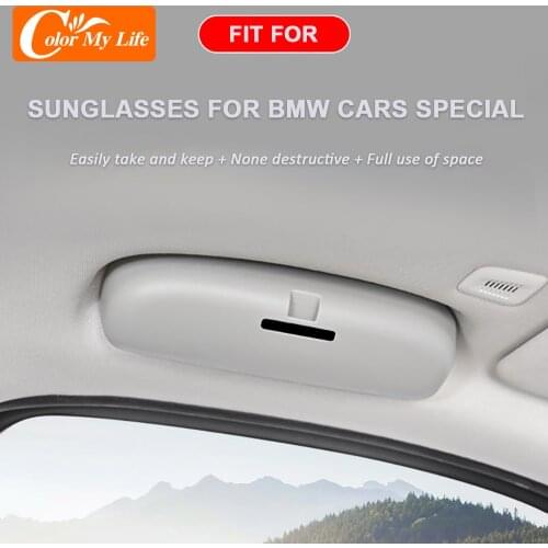 Color My Life Car Eyeglass Holder Glasses Storage Clip Auto Organize Sunglasses Holder for BMW X1 E84 2009 - 2015 Accessories