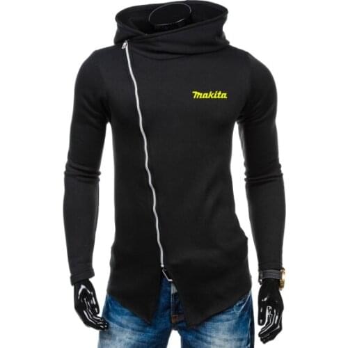 Makita Fashion Brand Mens Hoodie 2021 England Style Spring Autumn Men Casual Hoodie Men Solid Color Hoodies Delicate Print Tops