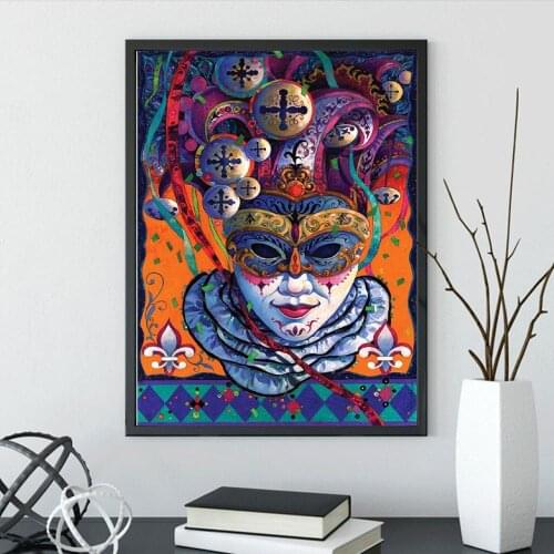 Mask Woman 5d Diy Diamond Painting Cross Stitch Full Square round Drill Girl diamond emboridery mosaic art Venice style