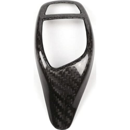 Real Carbon Fiber For BMW F20 F30 F31 F34 X5 F15 X6 F16 X3 F25 X4 F26 F10 F10 Change Gear Car Panel Frame Knob Head Cover Trim