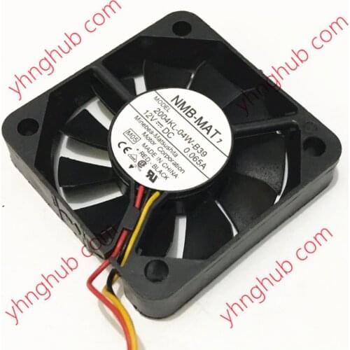 NMB-MAT 2004KL-04W-B39 DC 12V 0.065A 50x50x10mm 3-wire Server Cooling Fan