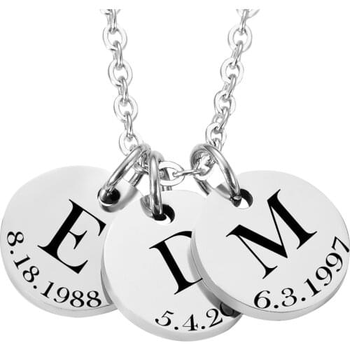 Stainless Steel Custom Necklaces & Pendants Free Engrave Name Best Gift for Men Women Fashion Jewelry