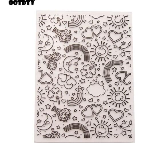Rainbow Sun Plastic Embossing Folder Template DIY Scrapbook Photo Album Card Making Decoration Crafts