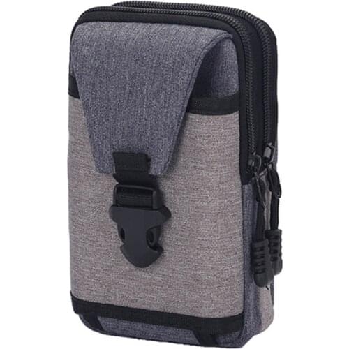 M68C Men Vintage Canvas Waist Bag Phone Pouch Sport Belt Hip Belt Hook Loop Holster Wallet Carry Case Purse