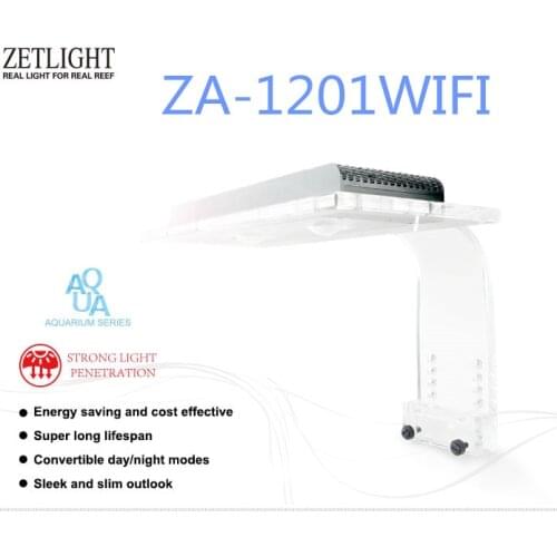Zetlight AQUQ WIFI LED lamp. ZA1201WIFI Full spectrum seawater coral lamp, through APP control light .SPS LPS LED light