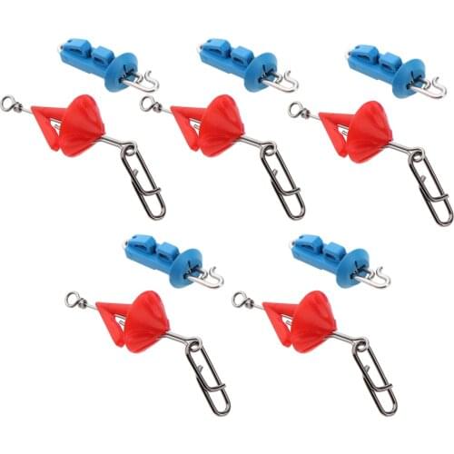 10pcs Impact Fishing Clip Sea Fishing Lure Lock Bait Clip Locking Fishhook Remover Blue Red Tackle Device Fishhook Release Clip