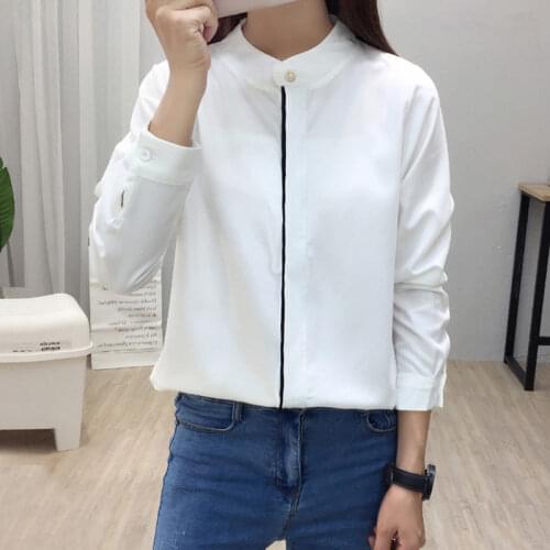 Women 2021 Spring Autumn New Fashion Solid Color Chiffon Shirts Female Long Sleeve Thin Blouses Ladies Loose Casual Shirts U203