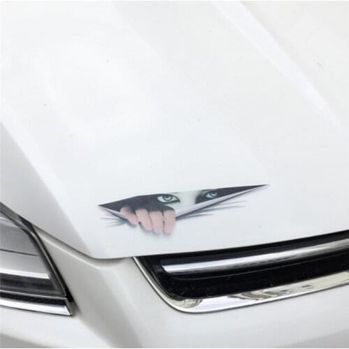 1pc 24cm*6cm 3D Eyes Peeking Monster Sticker Voyeur Car Hoods Trunk Thriller Rear Window Funny Car Sticker Interesting