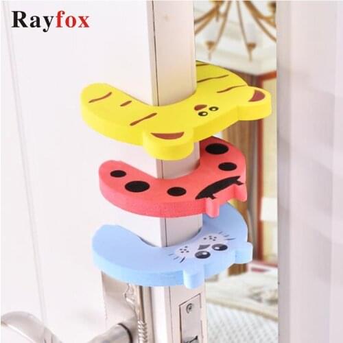5Pcs/Lot Protection Baby Safety Cute Animal Security Door Stopper Baby Card Lock Newborn Care Child Finger Protector Baby Home