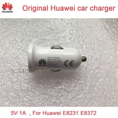 50pcs/lot DHL free Original huawei car charger 5V 1A for Huawei E8231 E8372 4g modem free shipping