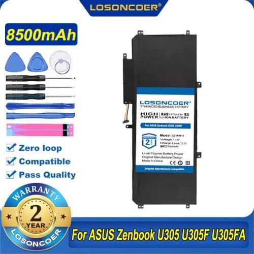 100% Original LOSONCOER C31N1411 Laptop Battery for ASUS Zenbook U305 U305F U305FA U305CA UX305 UX305CA UX305F UX305FA Battery