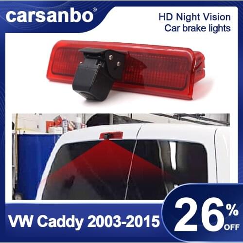 Car Brake Light Rear view Back up camera For VW Caddy 2003-2015 Car Reversing Camera with 7'' rear view mirror monitor optional