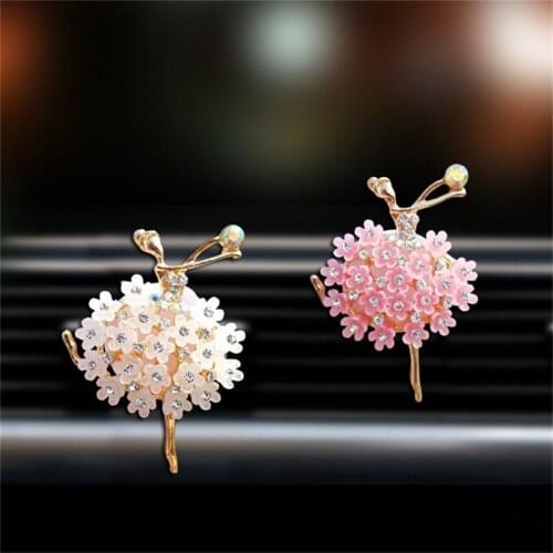 Car solid aromatherapy air freshener ballet girl car outlet perfume CLIP fashion car decoration interior bling ornament