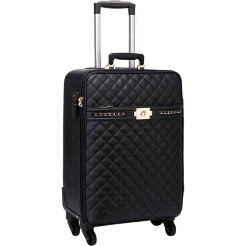 GraspDream business luggage 16/20/24 size High quality fashion PU Rolling Luggage Spinner brand Travel Suitcase Trolley suitcase