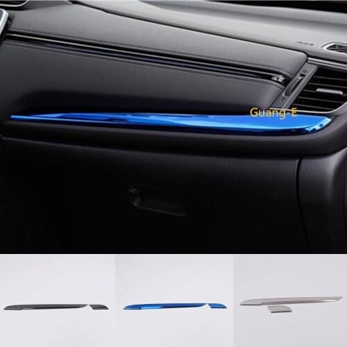 For Honda CRV CR-V 2017 2018 2019 2020 Car Inner Trim Stainless Steel Glove Box Middle Console Control Dashboard Panel 2pcs