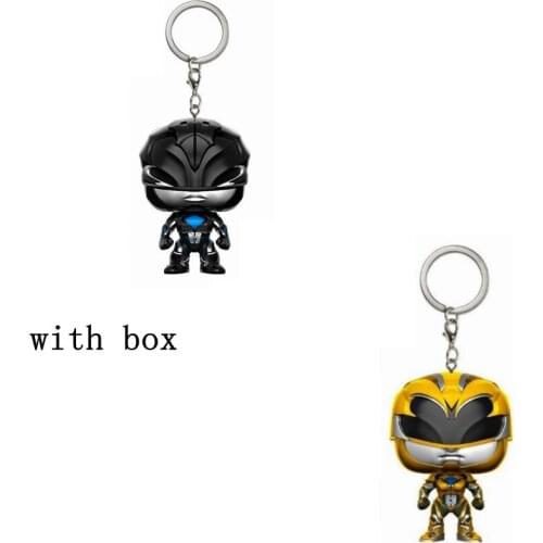 Funko Pop Pocket Keychain Movie&TV Pendant BLACK de YELLOE RANGER Action Figure Toy