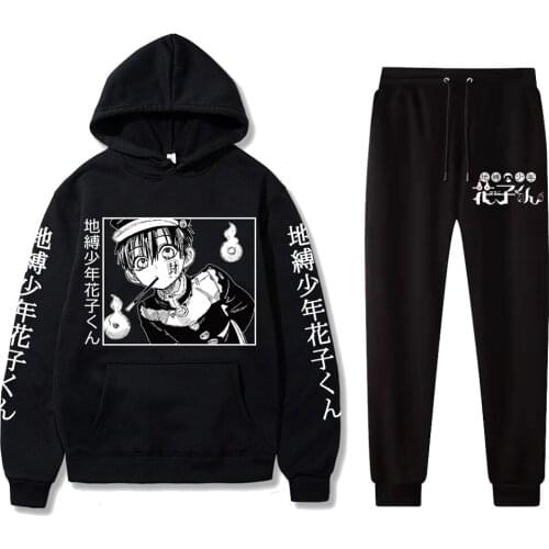 Hot Toilet-bound Hanako-kun Hoodie Pants Casual Men Women Tracksuits Casual Jogging Suits Harajuku
