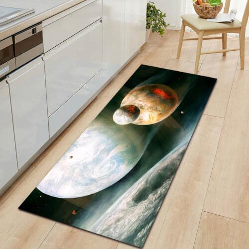 Cosmic Space Star Entrance Doormat Home Decoration Carpet In The Living Room Flannel Kitchen Mat Non-Slip Bathroom Rug