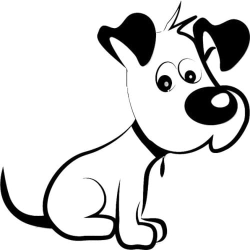 Hot Sell Funny Cute Dog Car Stickers Decals Window Vinyl Motorcycle Decals Auto Decorative Stickers PVC 15CM*15CM