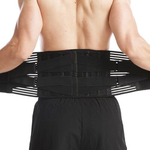 Medical Therapy Breathable Mesh Lower Back Waist Support Brace Adjustable Straps for Relieving Low Back Pain Lumbar Support Belt