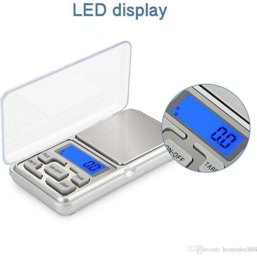 Mini Pocket Digital Scale for Gold Sterling Silver Jewelry Balance Gram Electronic Scales 100g/200g/500g x 0.01g /0.1g/ VT0026