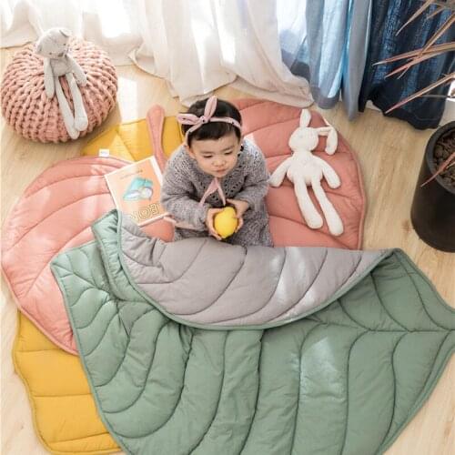 Spring Summer Multi-function Leaf Special-shaped Floor Mats Carpet Children Blanket Air Conditioning Quilt Soft Comfortable