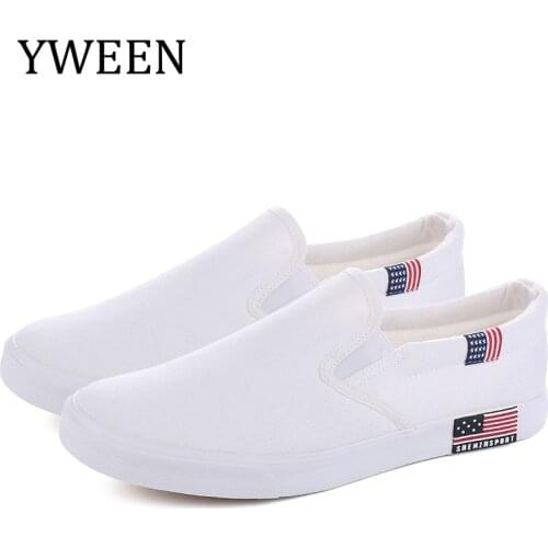 YWEEN Slip On Men Casual Shoes 2020 Spring Wholesale Fashion Mens Shoes Men Breathable Canvas Shoes Big Size Shoes for Men 35-47