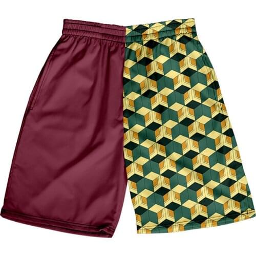 The new color matching 2021 men figure, 3 d printing beach shorts harajuku Streetwear men wear shorts in summer big 5 xl