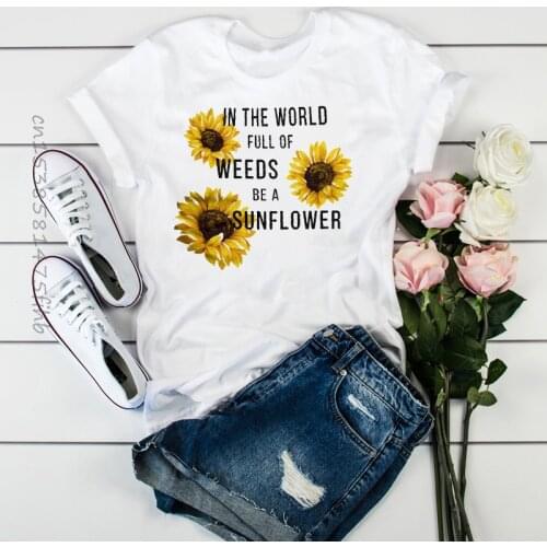 Soft Women Clothing Sunflower Printed Flower Clothes Floral Ladies Womens Tops Clothes T-Shirt Graphic Female T Shirt T-Shirts