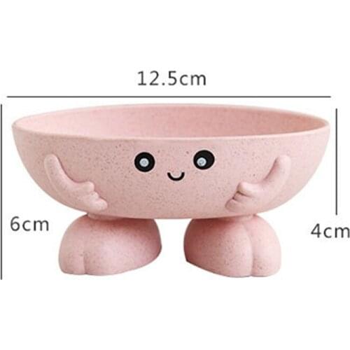 Soap Dish Bathroom Cartoon Shape Soap Box Draining Practical Easy Clean Kitchen Cleaning Soaps Drain Dish Box Childrens Toy