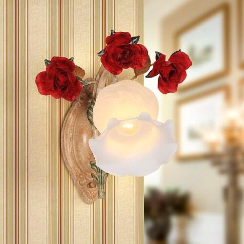 Flower Wall Lamp Frosted Glass Wall Saconces Led Lights Bedroom Living Room Home Decor Lighting Fixture Wedding Indoor Lamp D102