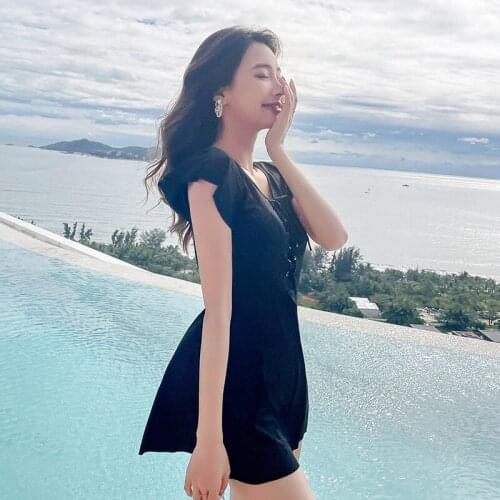 2021 New Sexy Bandage Push Up One Piece Swimsuit Bathing Suit Women Swimwear Female Bather Swim Beach Wear Swimskirt