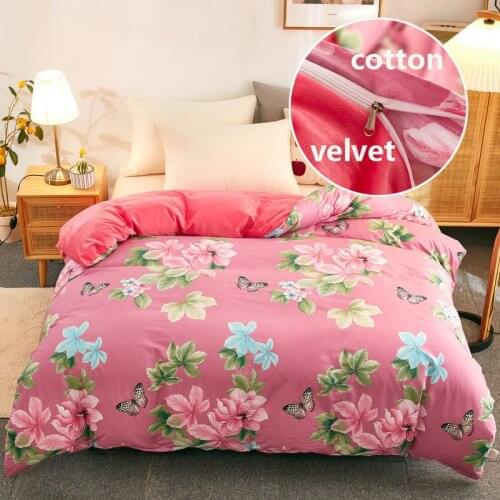 Thicken Flannel Winter Duvet Cover Cartoon Adult Kids Quilt Cover Creative Single Side Velvet Warm Comforter Quilt Cover Hot
