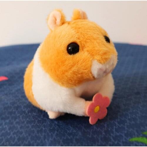 Plush Hamster Lovely Shape with Music Effect Mini Children Hamster Doll Toy for Gift Plush Hamster Lovely Shape