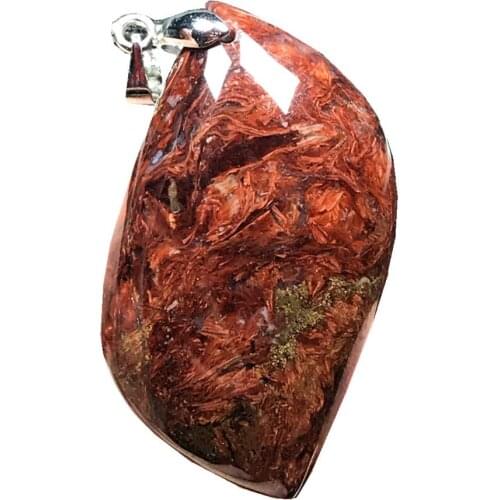 Genuine Natural Red Pietersite Pendant For Woman Lady Man Crystal 40x22x9mm Horse Eye Beads Namibia Energy Stone Jewelry AAAAA