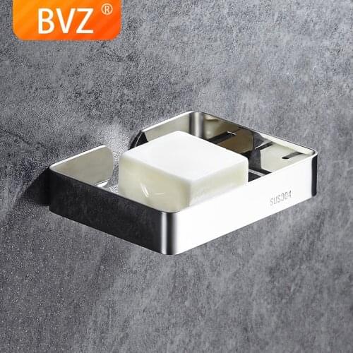 BVZ 304 Stainless Steel Sturdy Soap box Wall Attachment Soap Dish Bathroom Accessories bathroom organizer bathroom shel