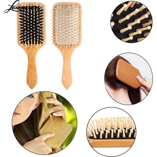 Airbag Comb Scalp Massage Hair Brush Wooden Spa Air Cushion Anti-static Hairdressing Slab Comb Head Promote Blood Circulation