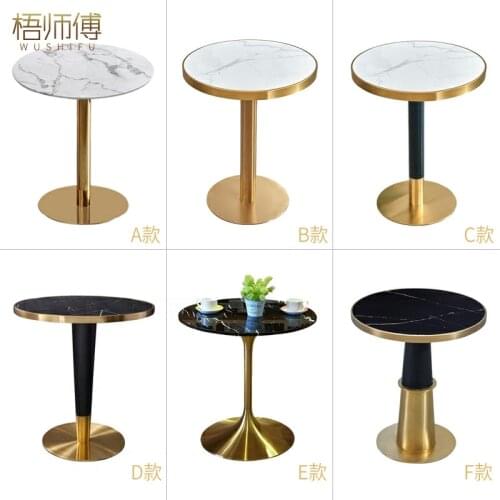 Nordic light luxury negotiations table and chair combination sales department marble leisure small round table coffecoffee table