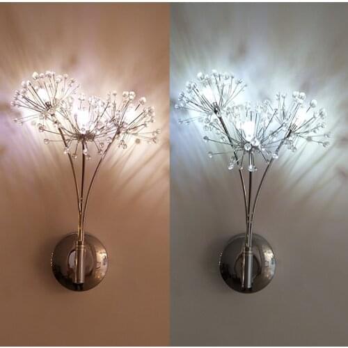 Nordic Modern Wall Lamps Bathroom Bedroom Bedside Lamp Living Room Study Lamp Dandelion Creative Flower Led Wall Light Fixtures