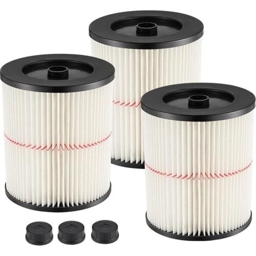 3 Pack Wet/Dry Cartridge Filter Replacement for Craftsman Vac 9-17816 Fit 5 Gallon & Larger Vacuum Cleaner