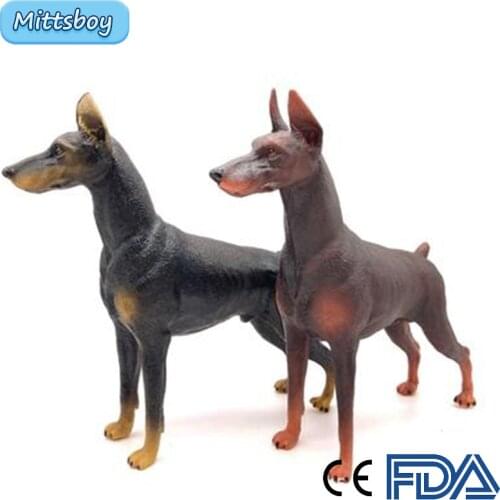 1Pcs Simulation Solid Wild Animal Gray Wolf CE Anction Figures Lifelike PVC Action Static Model Collection Doll Educational Toys
